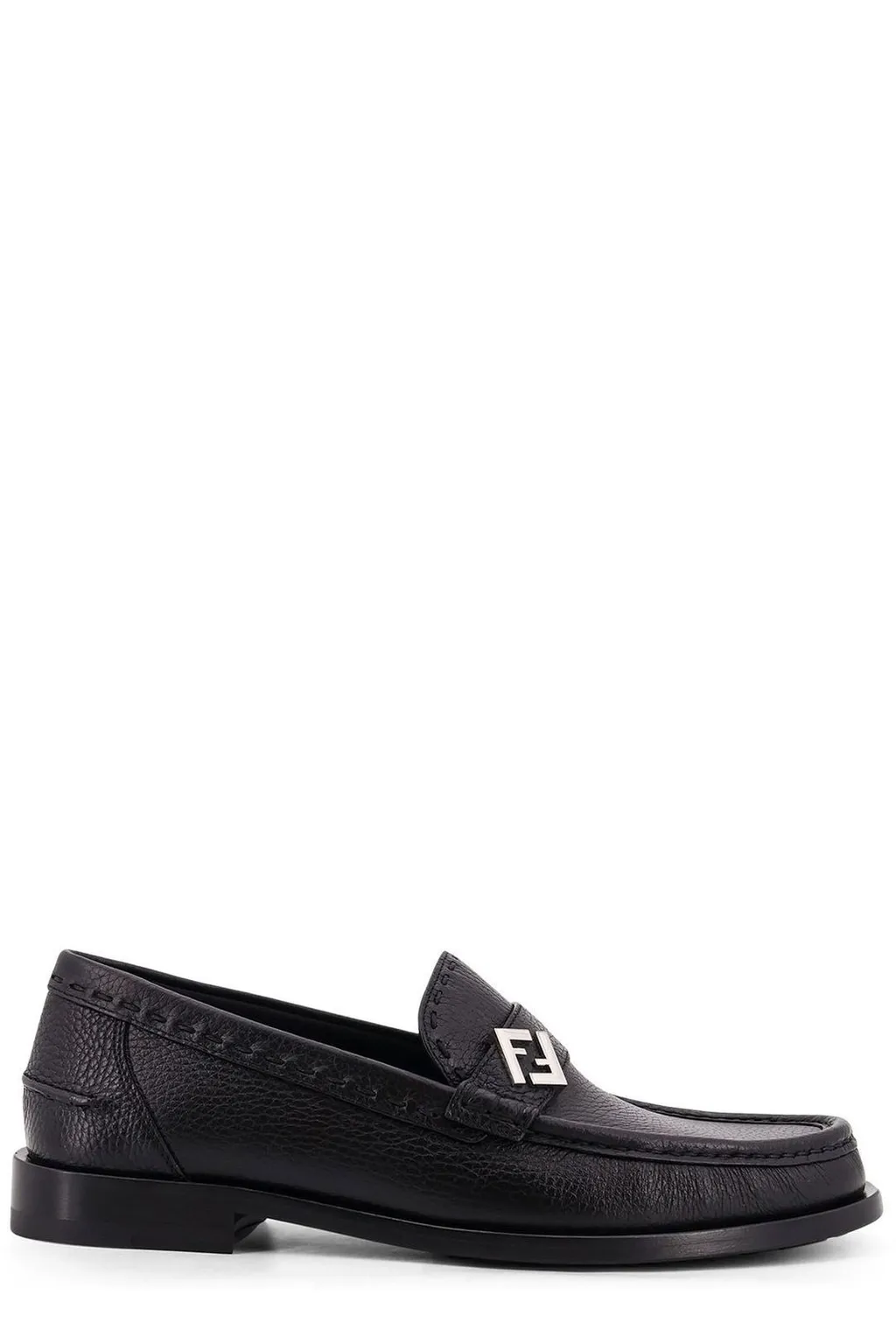 Fendi Ff Plaque Slip-On Loafers