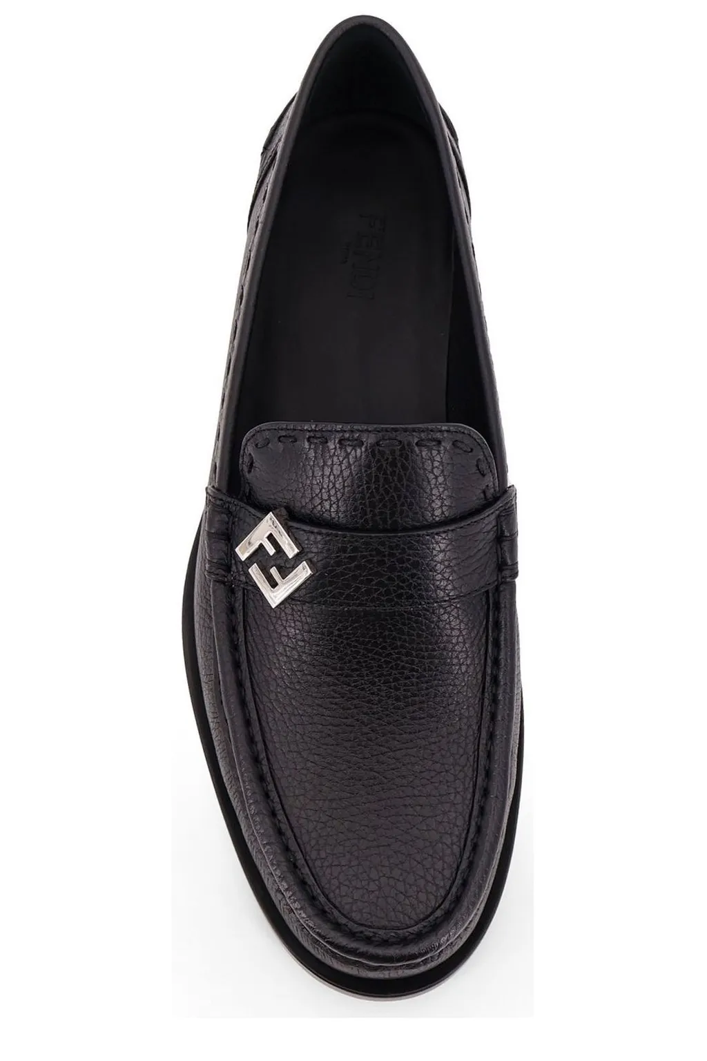 Fendi Ff Plaque Slip-On Loafers