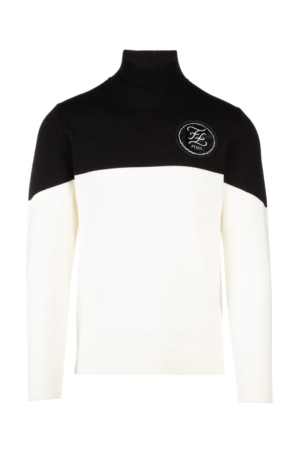 Fendi Two-Toned Turtleneck Knitted Jumper