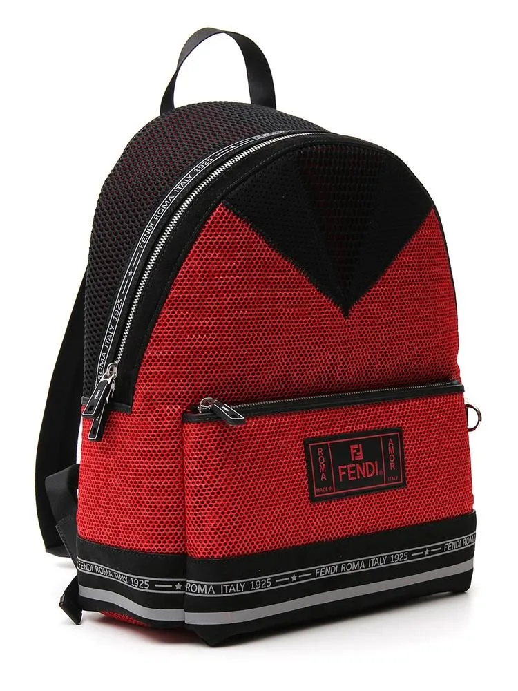 Fendi Roma Monogram Mesh Backpack