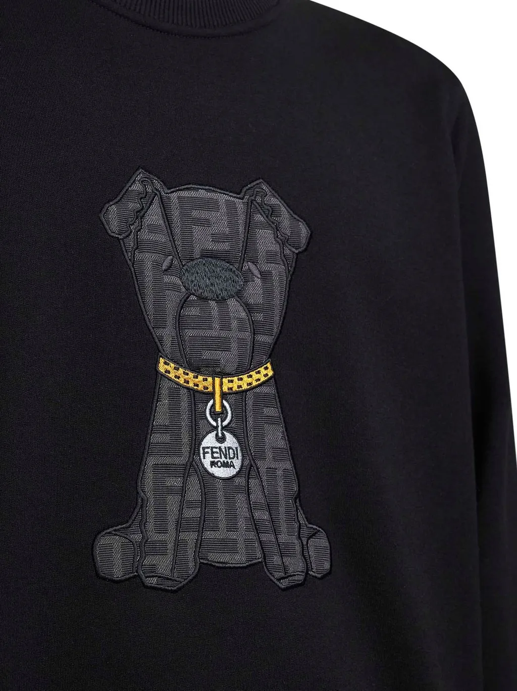 Fendi Ff Dog Jacquard Crewneck Sweatshirt