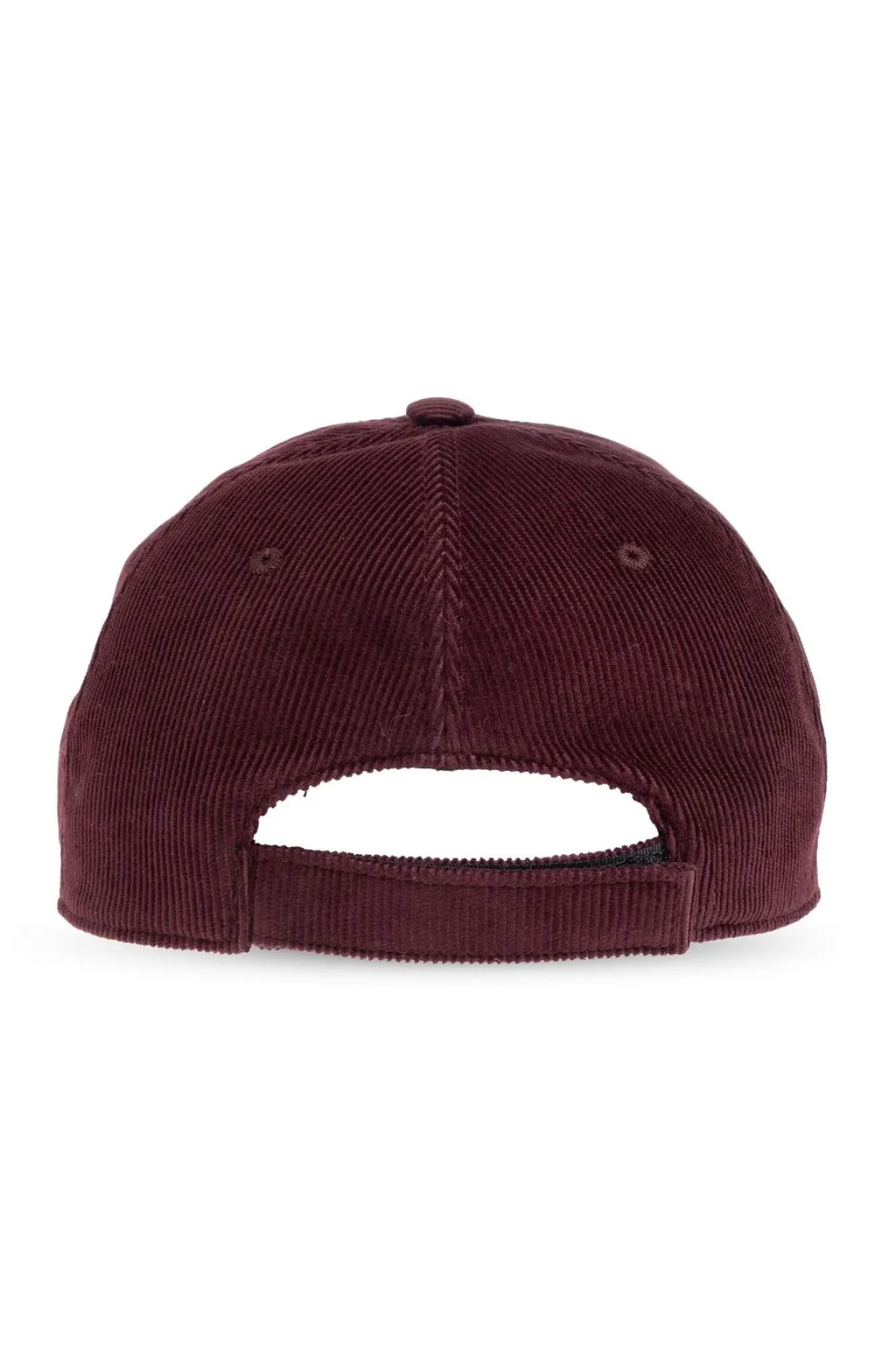 Fendi Logo Embroidered Corduroy Baseball Cap