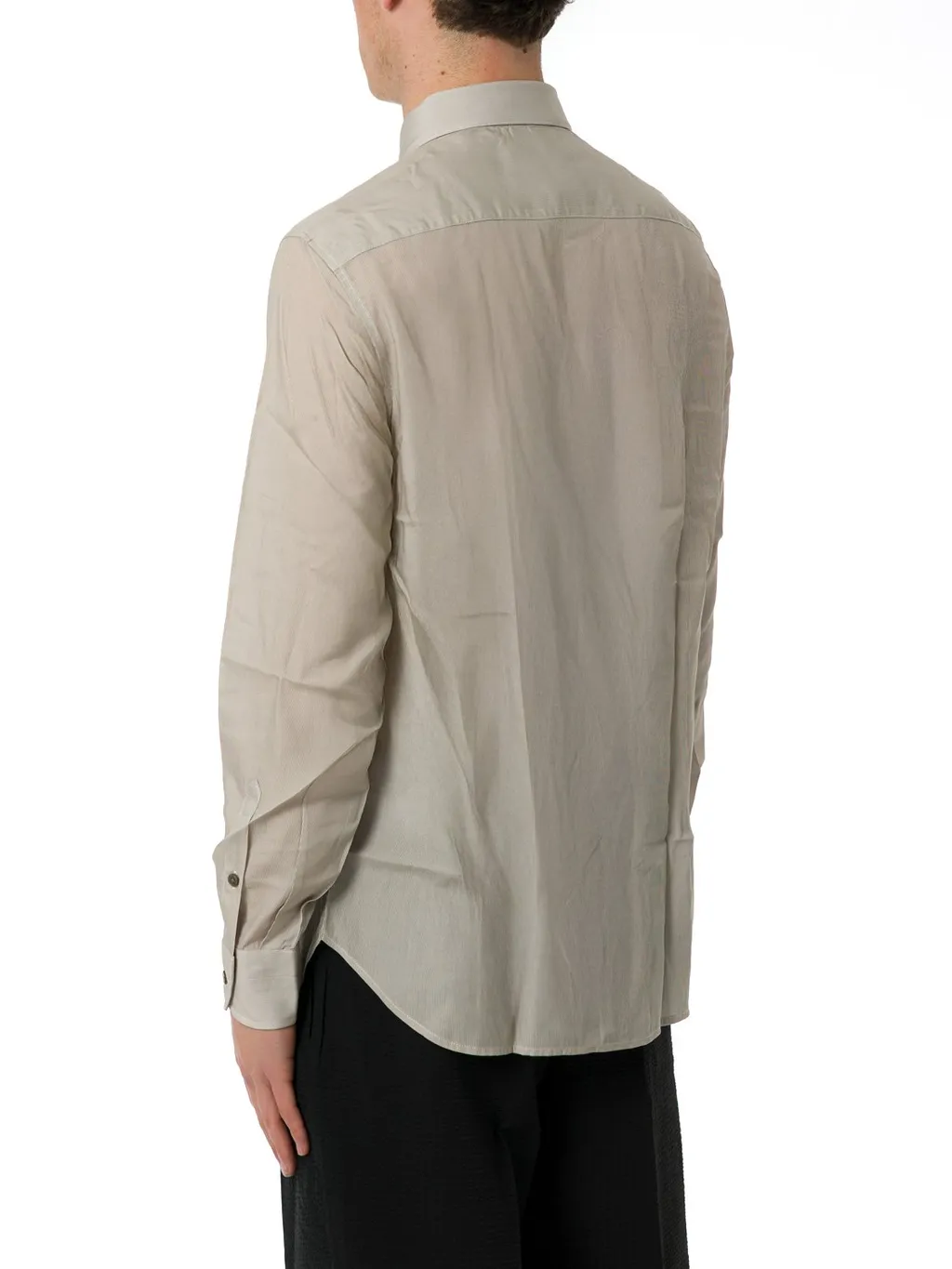 Emporio Armani Logo-Embroidered Buttoned Shirt