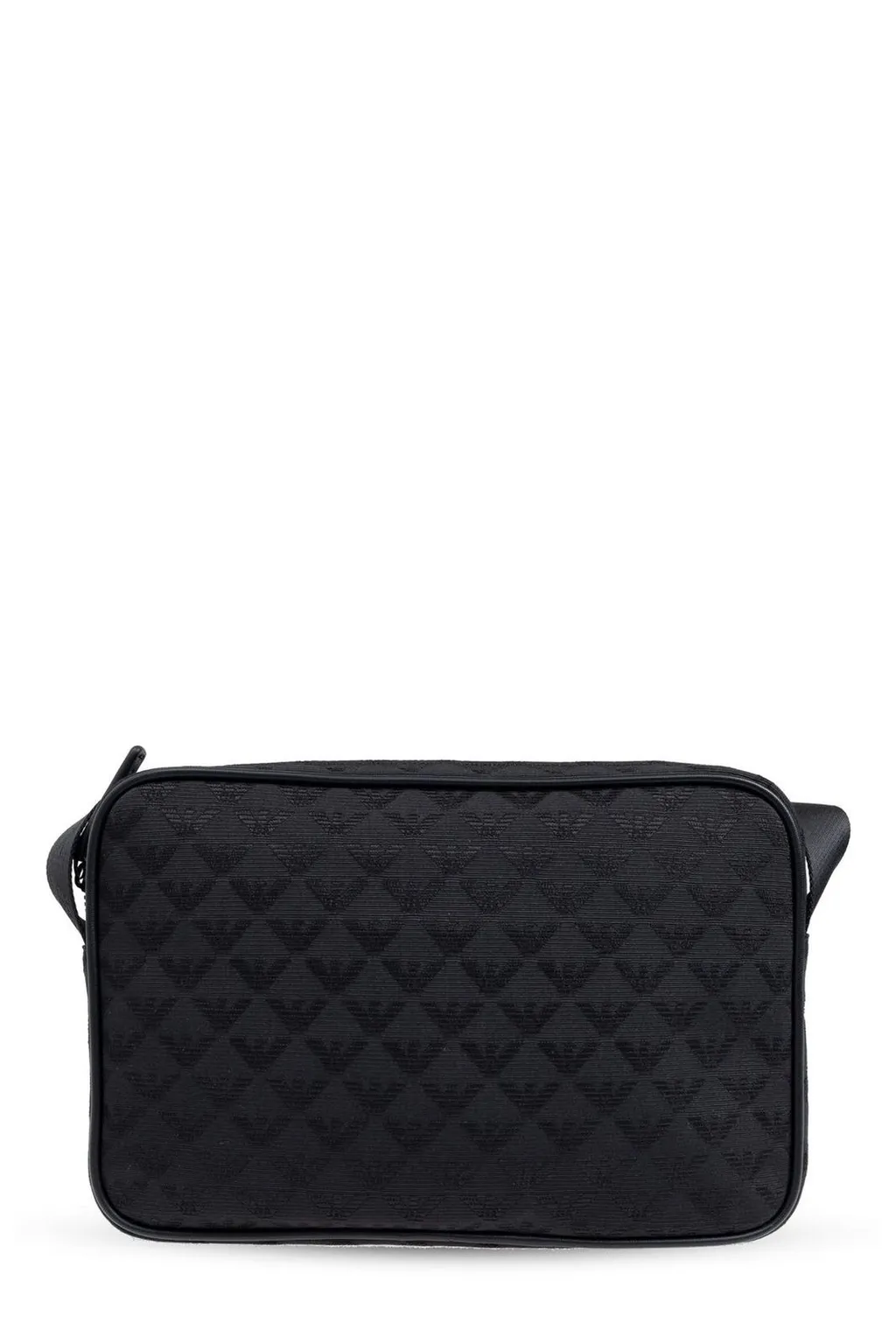 Emporio Armani Logo Jacquard Zip-Up Shoulder Bag