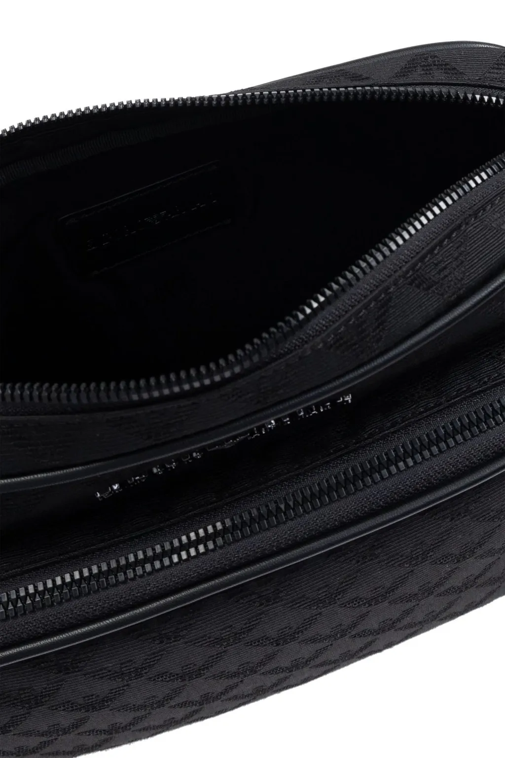 Emporio Armani Logo Jacquard Zip-Up Shoulder Bag