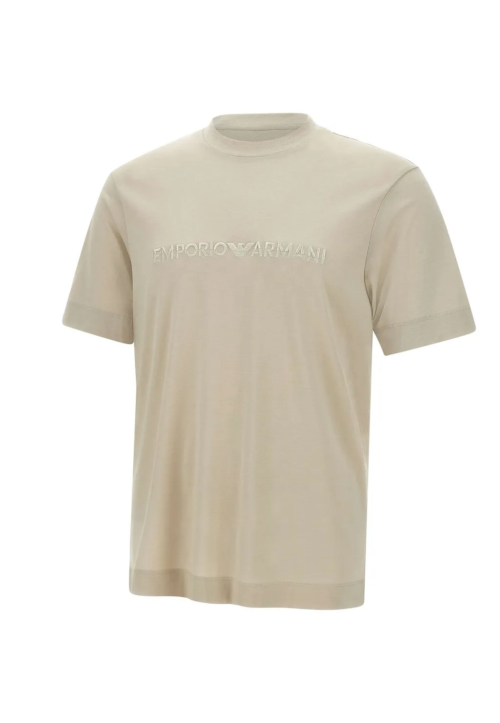 Emporio Armani Logo Embroidered Crewneck T-Shirt