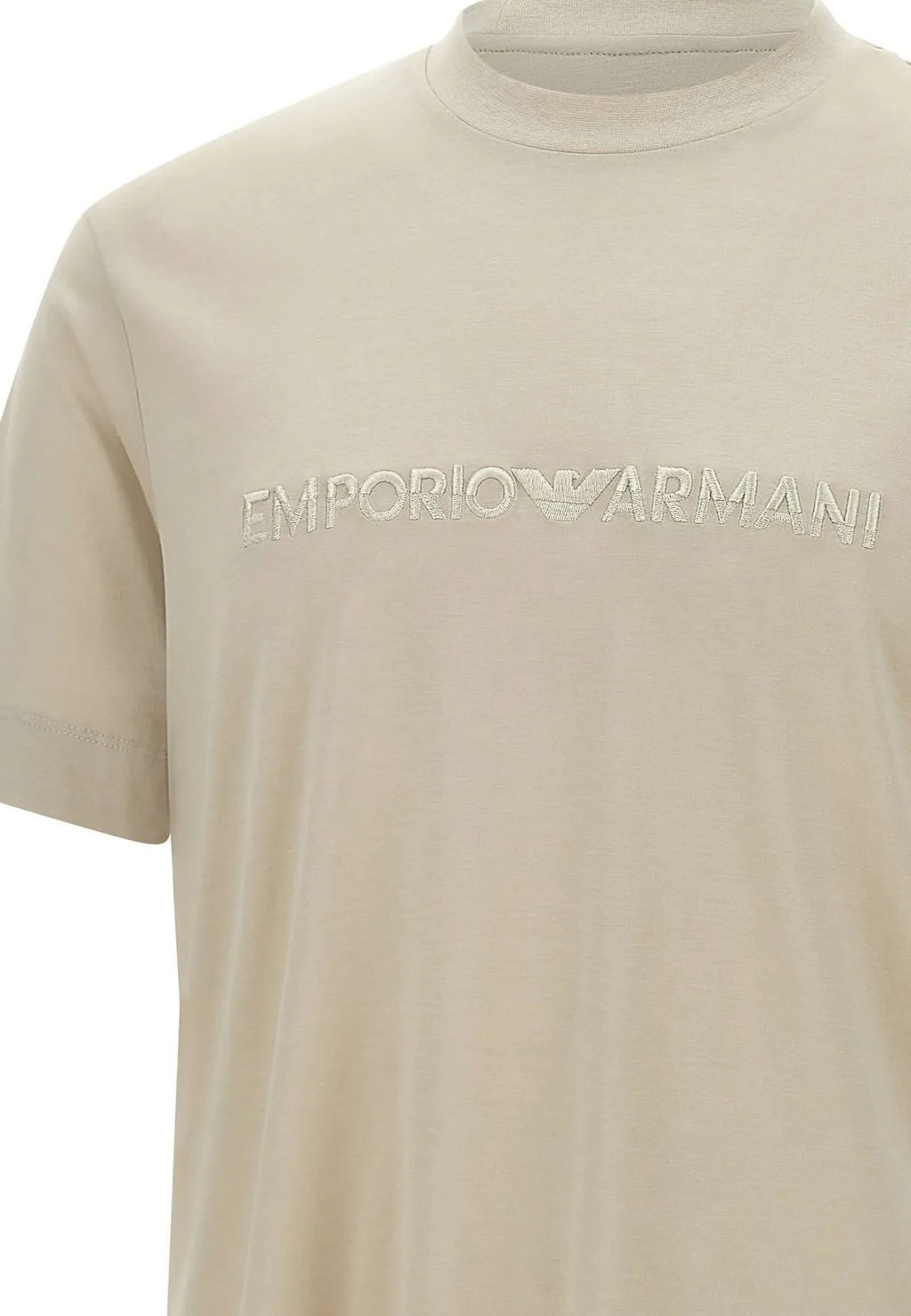Emporio Armani Logo Embroidered Crewneck T-Shirt