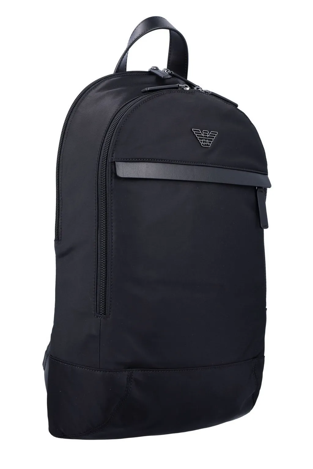 Emporio Armani Logo Plaque Zip-Up Backpack