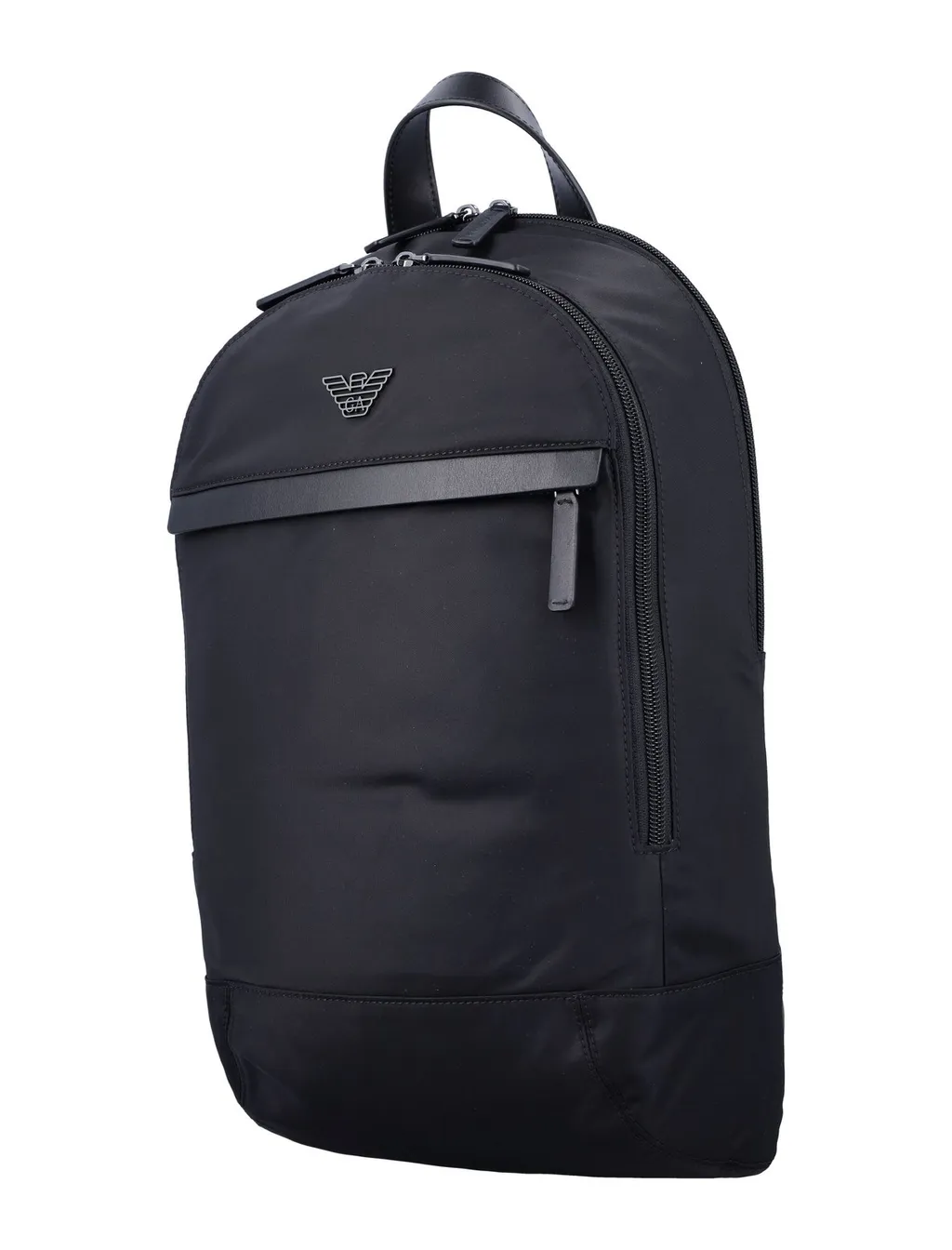 Emporio Armani Logo Plaque Zip-Up Backpack