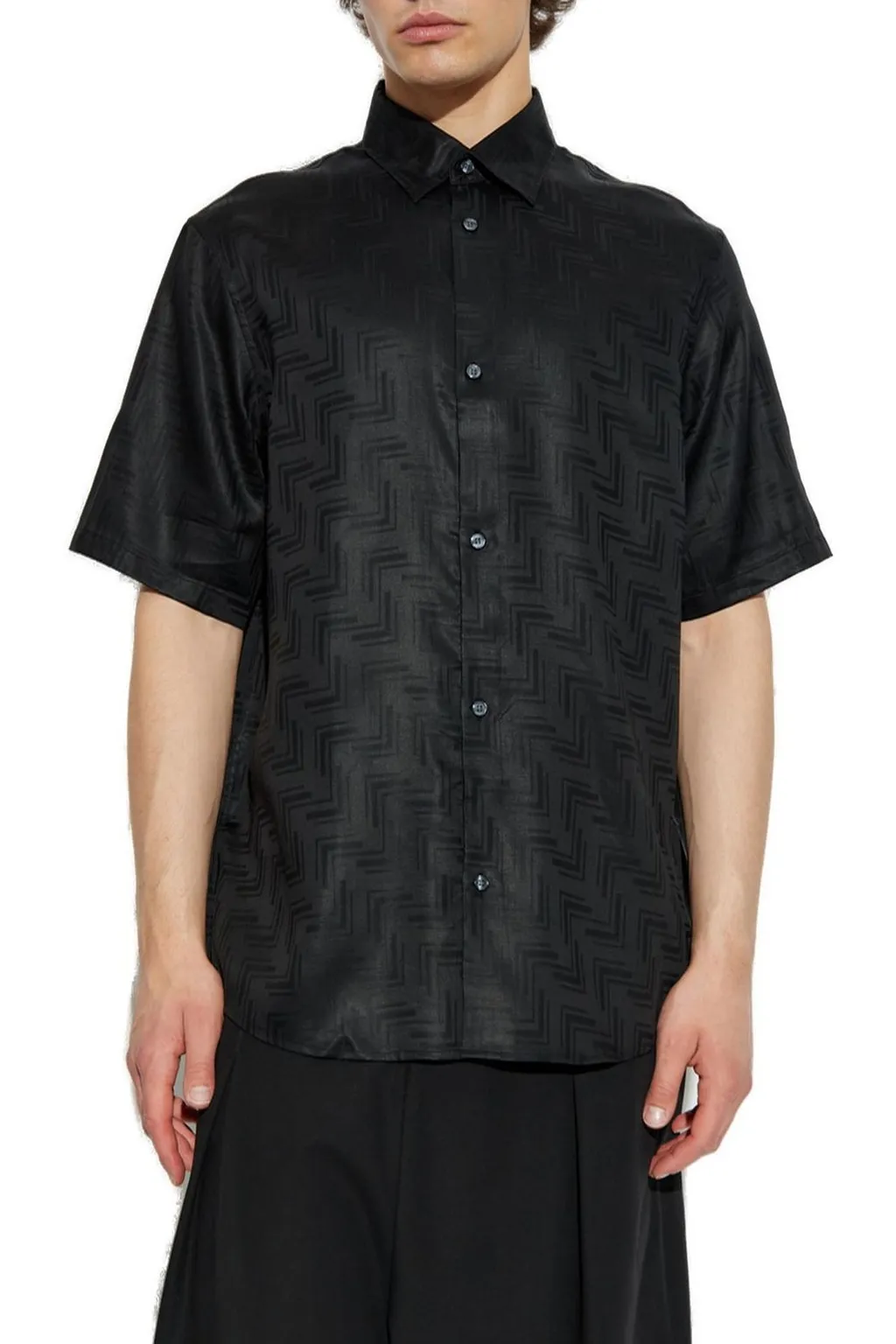 Emporio Armani All-Over Patterned Button-Up Shirt