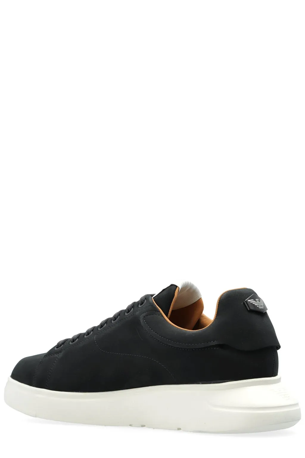 Emporio Armani Round Toe Lace-Up Sneakers