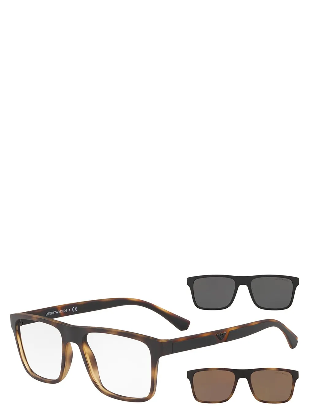 Emporio Armani Square Frame Clip-On Glasses