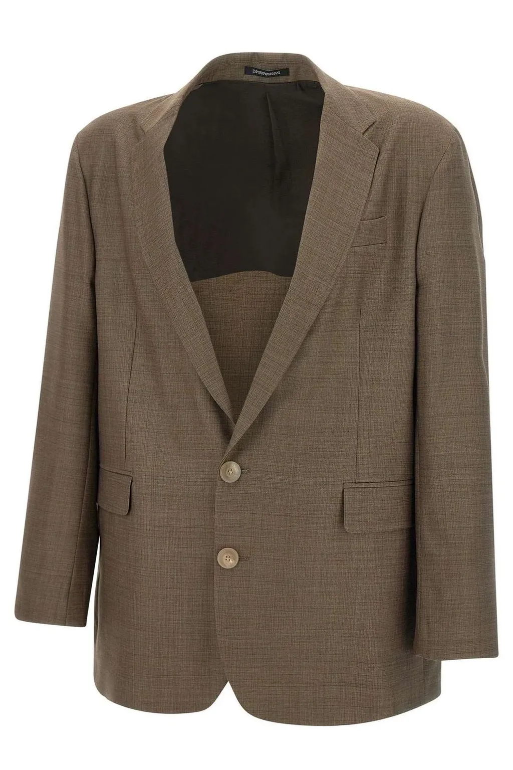 Emporio Armani Single Breasted Check Patterned Blazer