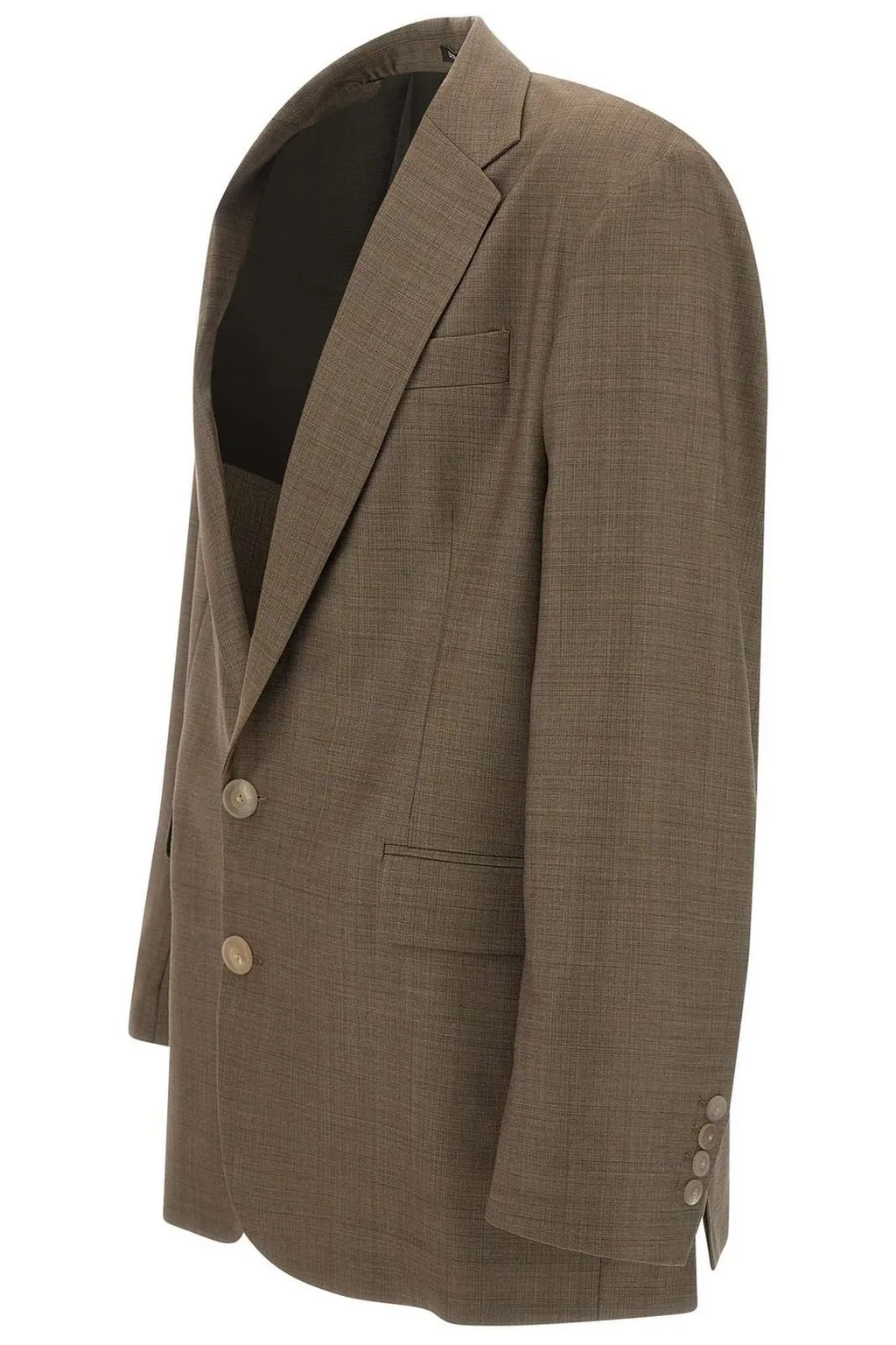 Emporio Armani Single Breasted Check Patterned Blazer