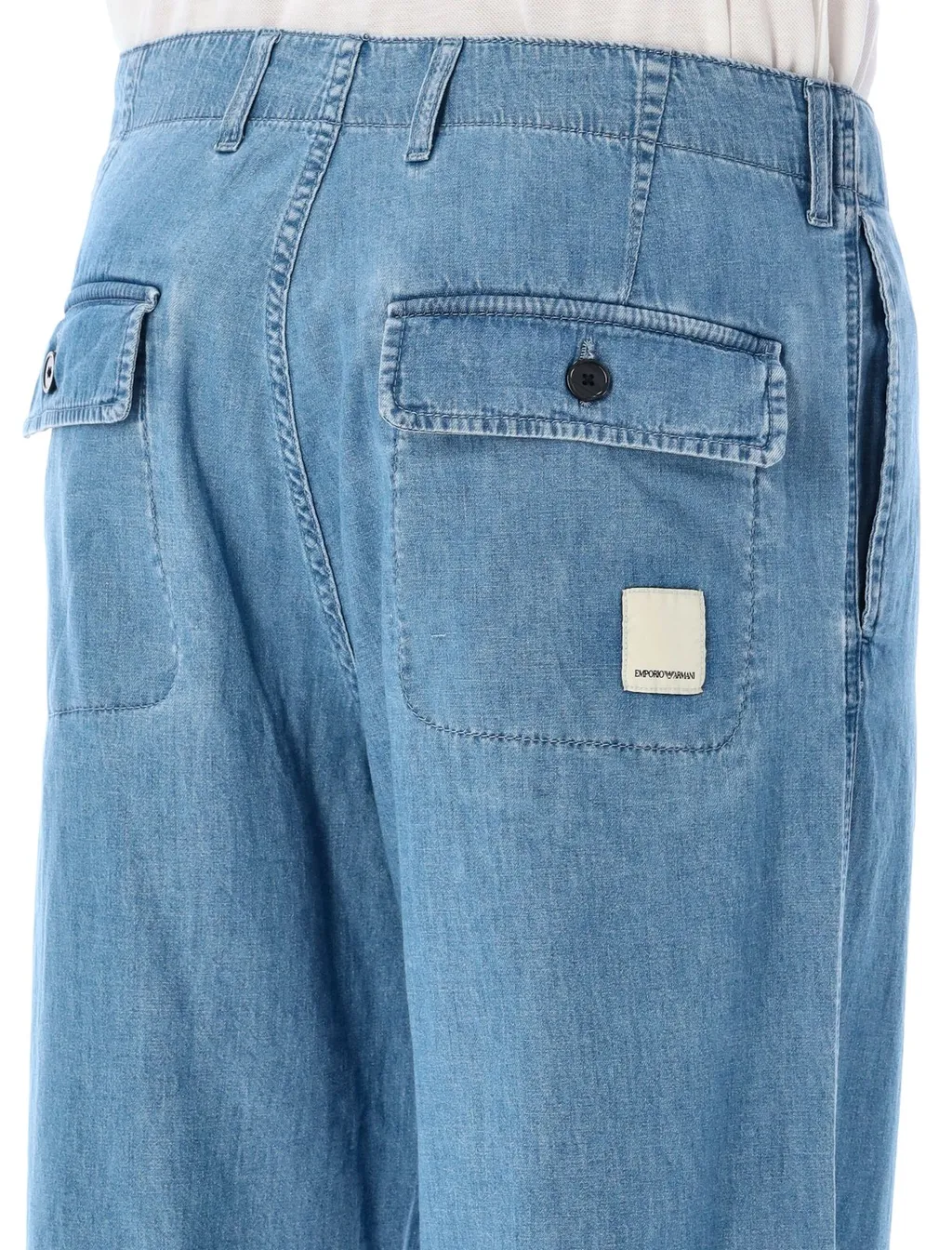 Emporio Armani Straight-Leg Loose-Fit Trousers