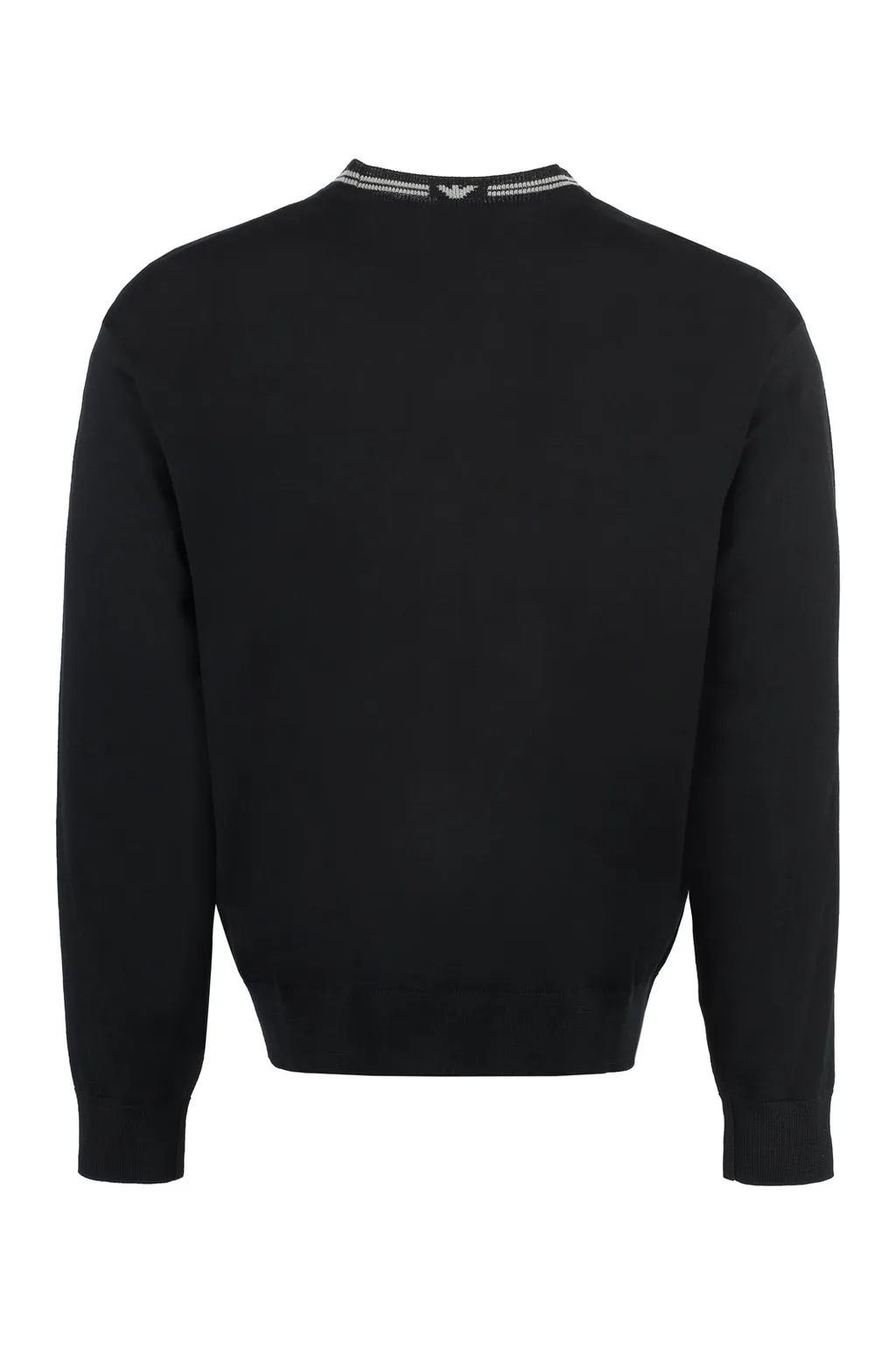 Emporio Armani Logo-Intarsia Knitted Crewneck Jumper