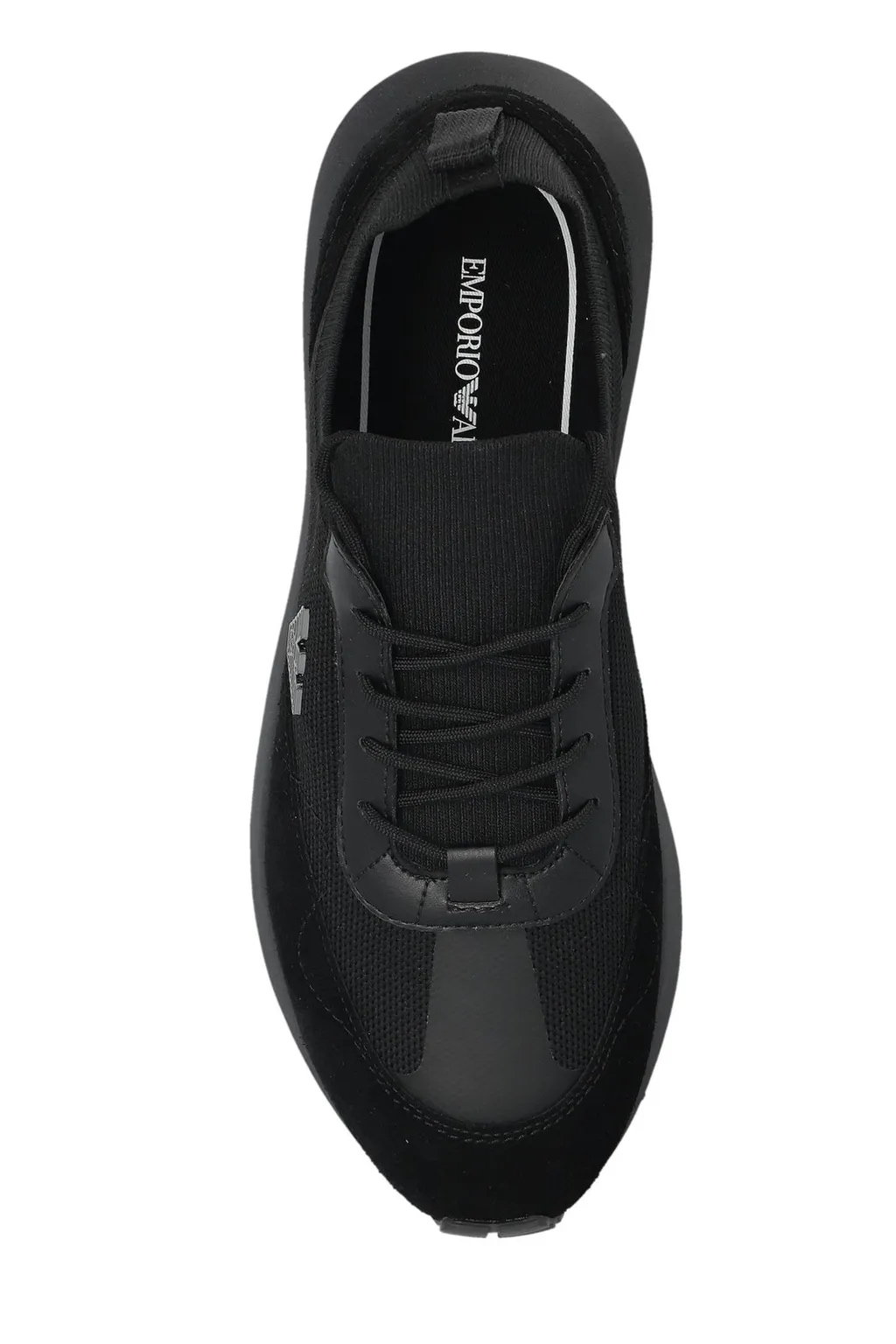 Emporio Armani Logo Plaque Lace-Up Sneakers