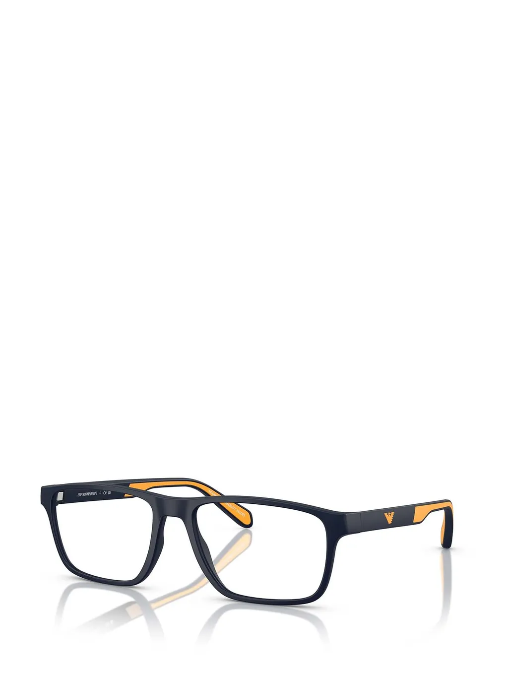 Emporio Armani Matte Effect Rectangular Frame Glasses