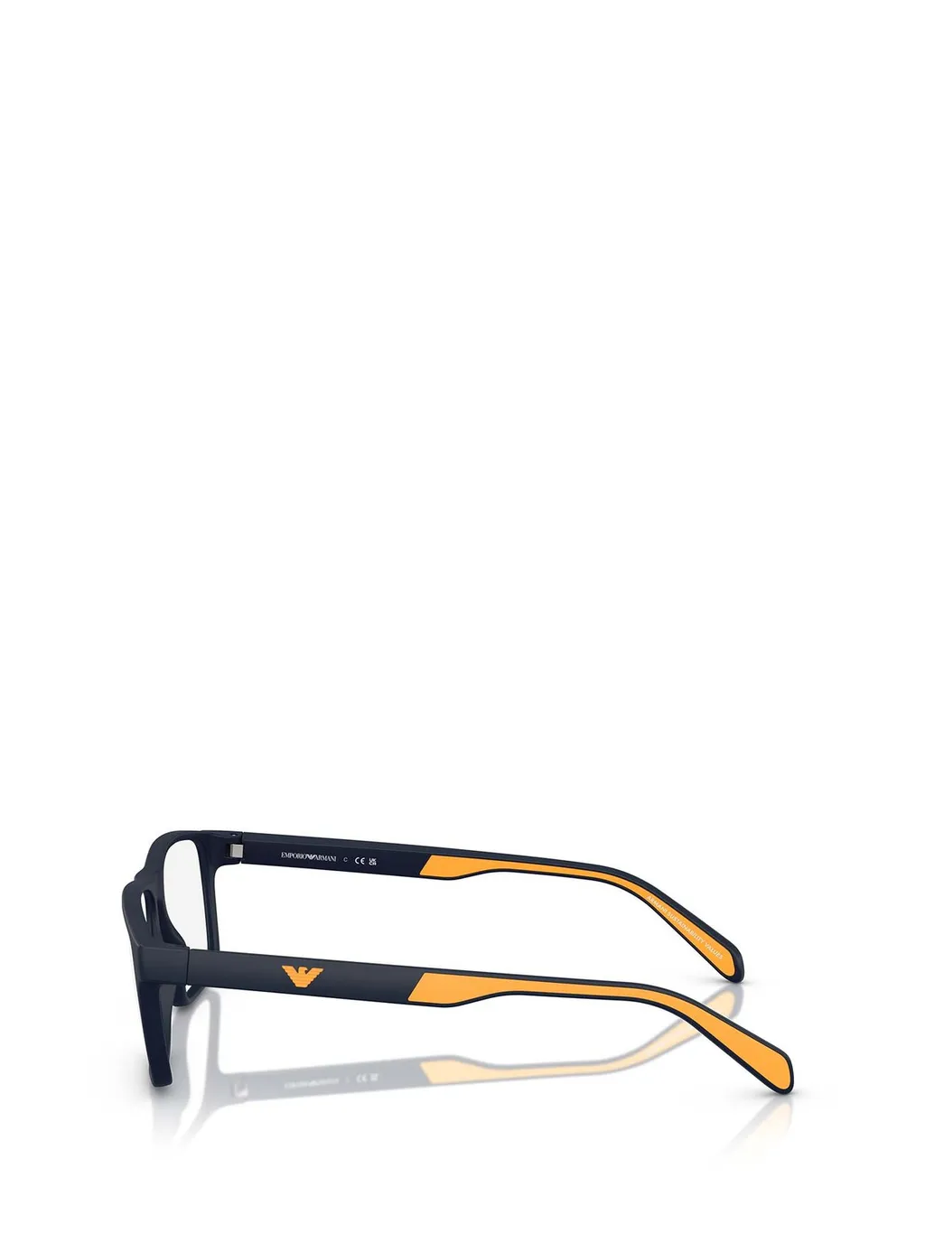 Emporio Armani Matte Effect Rectangular Frame Glasses