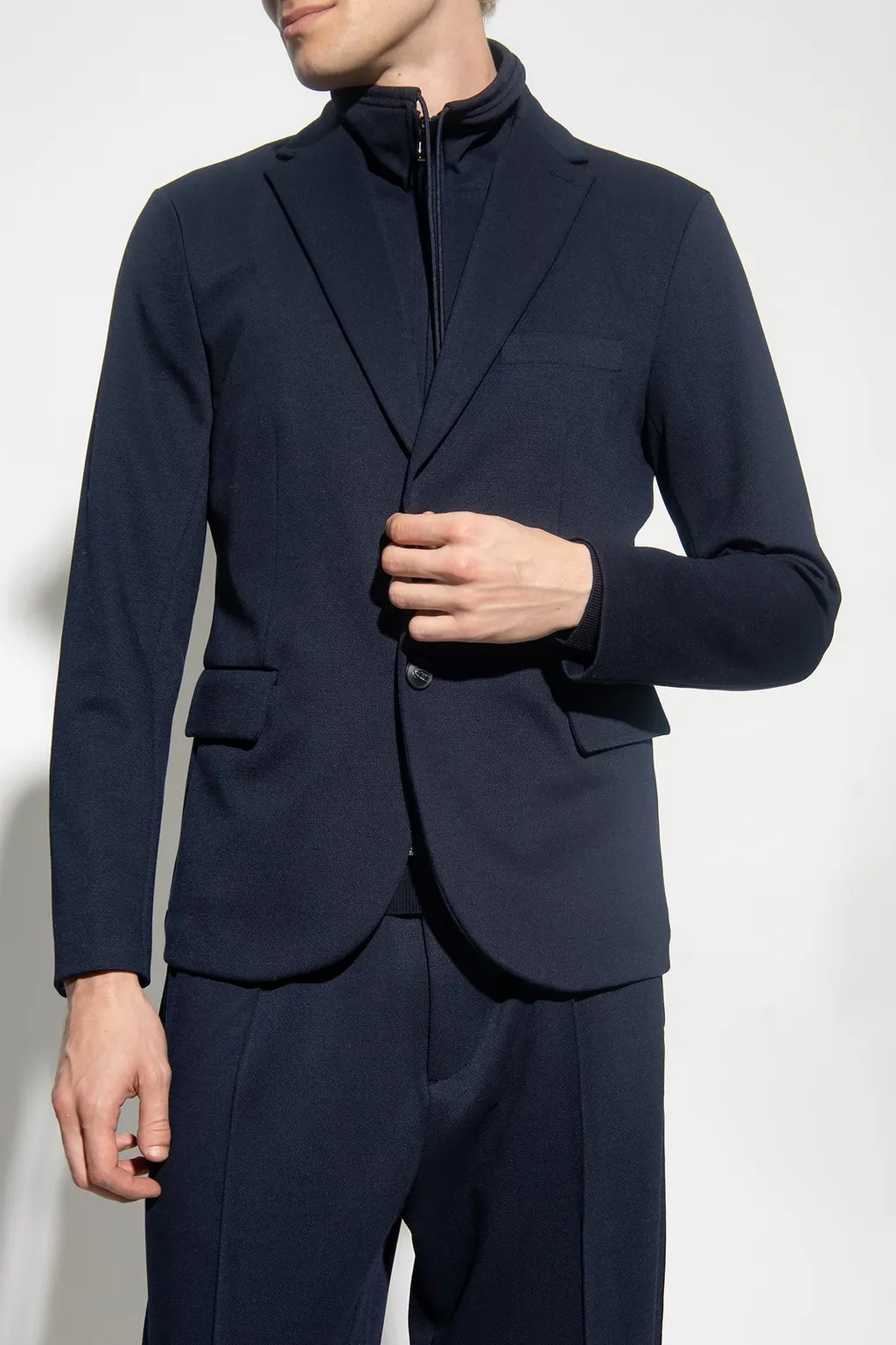Emporio Armani Layered Single-Breasted Blazer