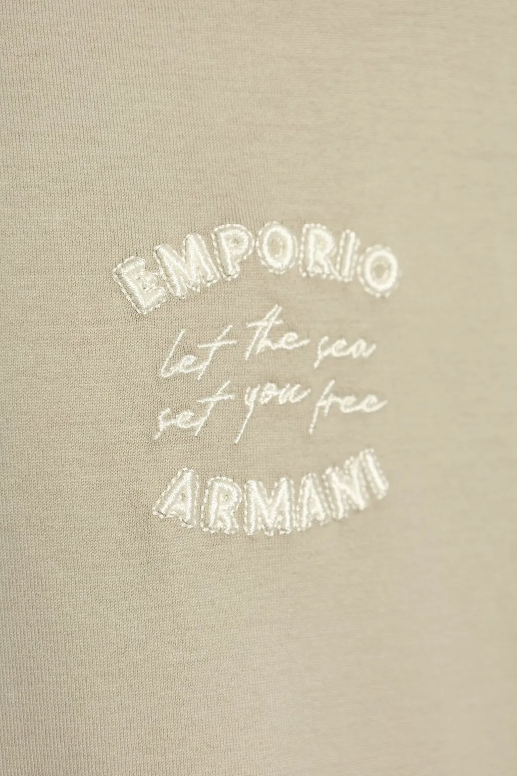 Emporio Armani Logo Embroidered Crewneck T-Shirt