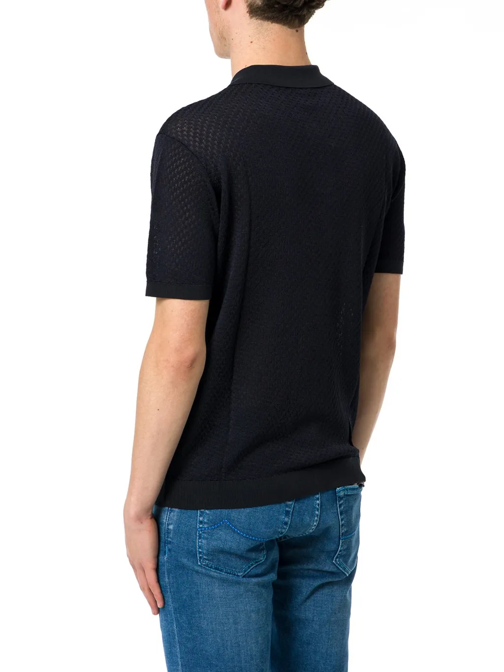 Emporio Armani Short-Sleeved Knitted Polo Shirt