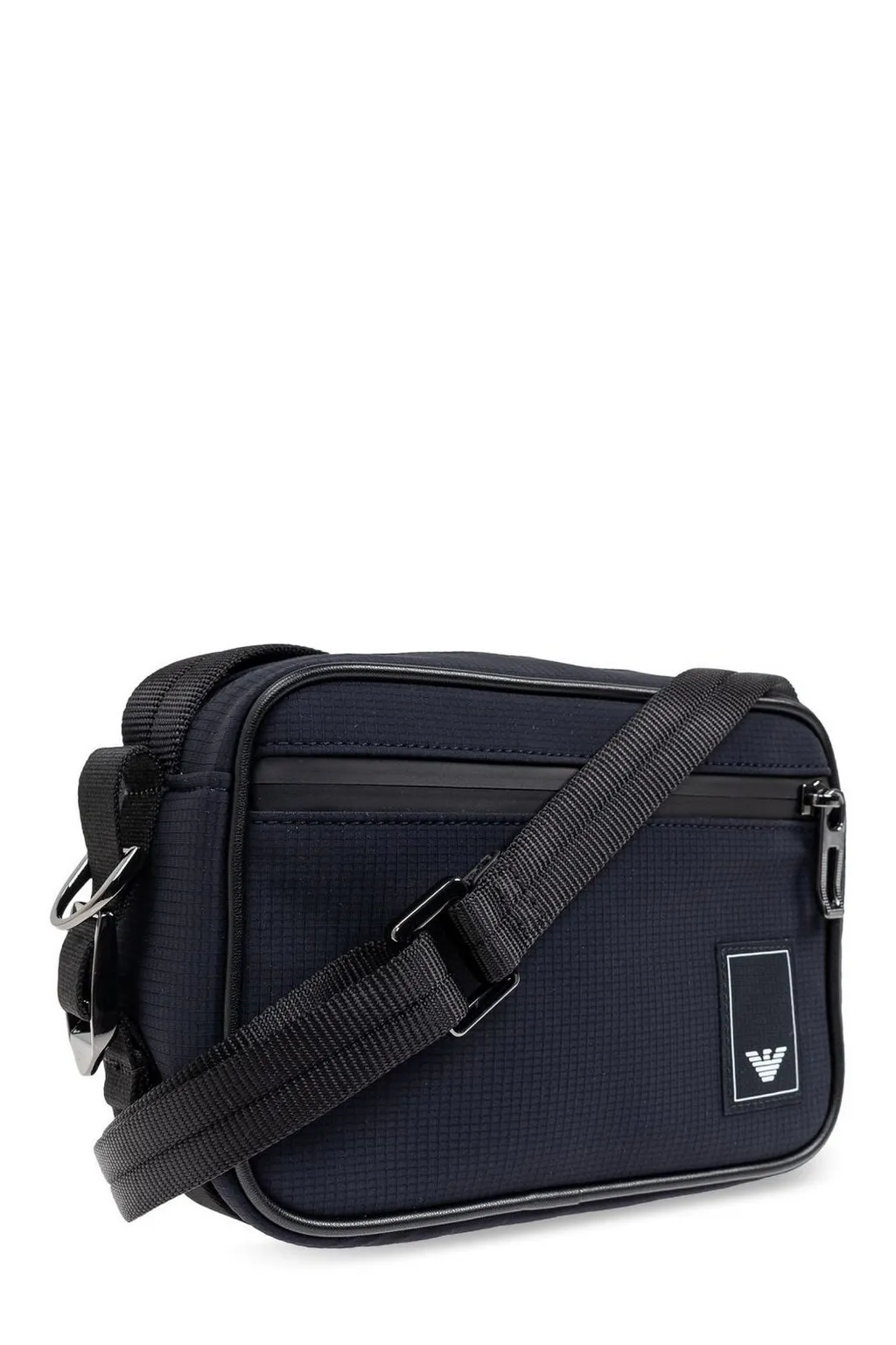 Emporio Armani Logo Patch Zipped Messenger Bag