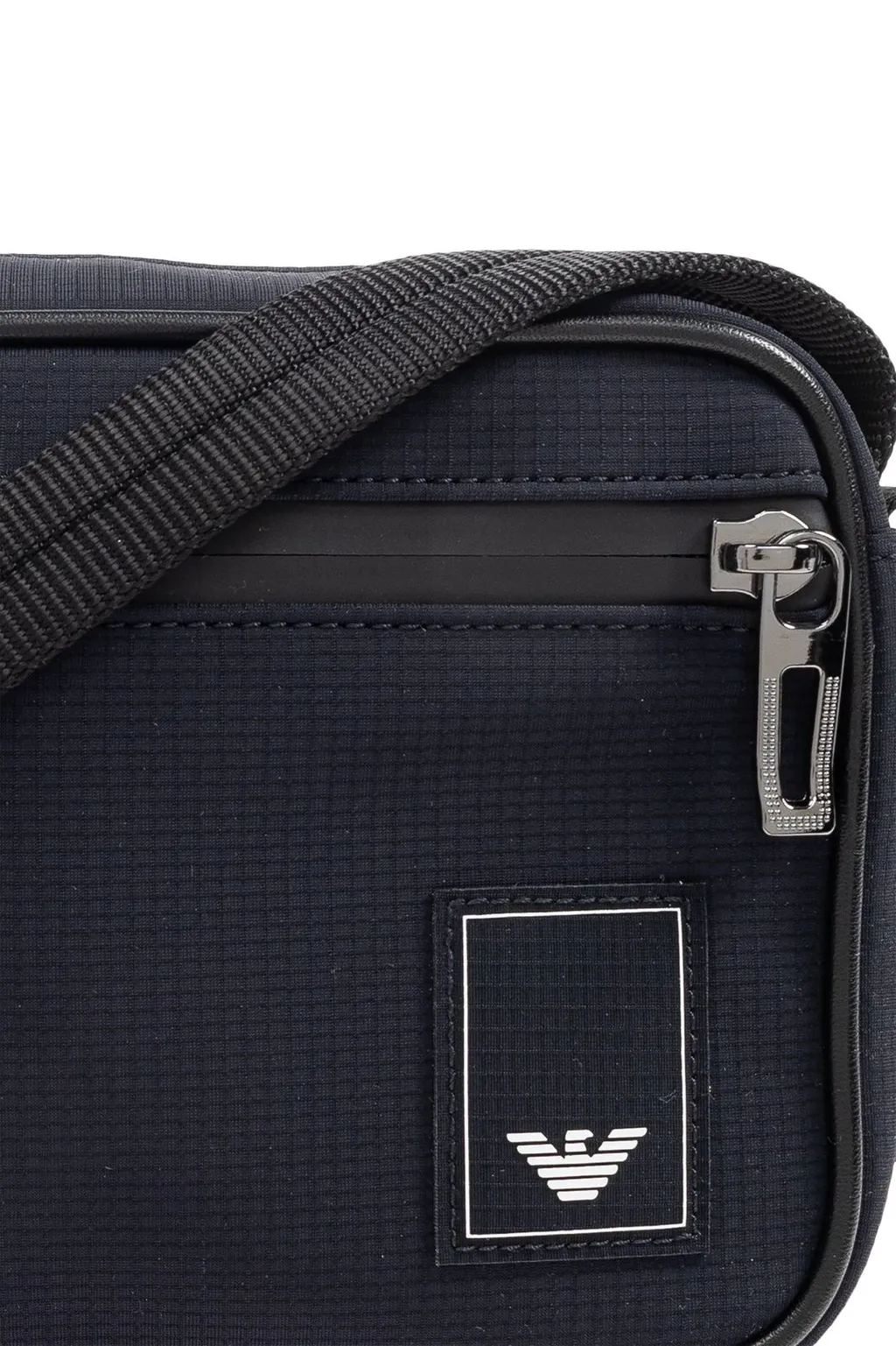 Emporio Armani Logo Patch Zipped Messenger Bag