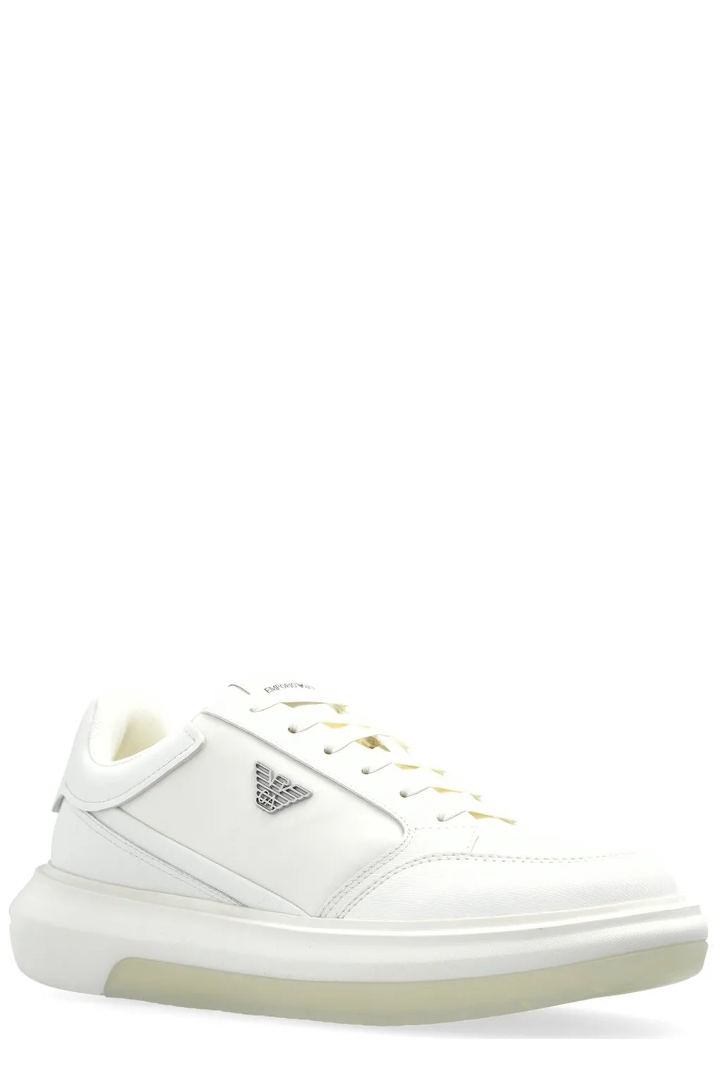 Emporio Armani Logo Plaque Lace-Up Sneakers