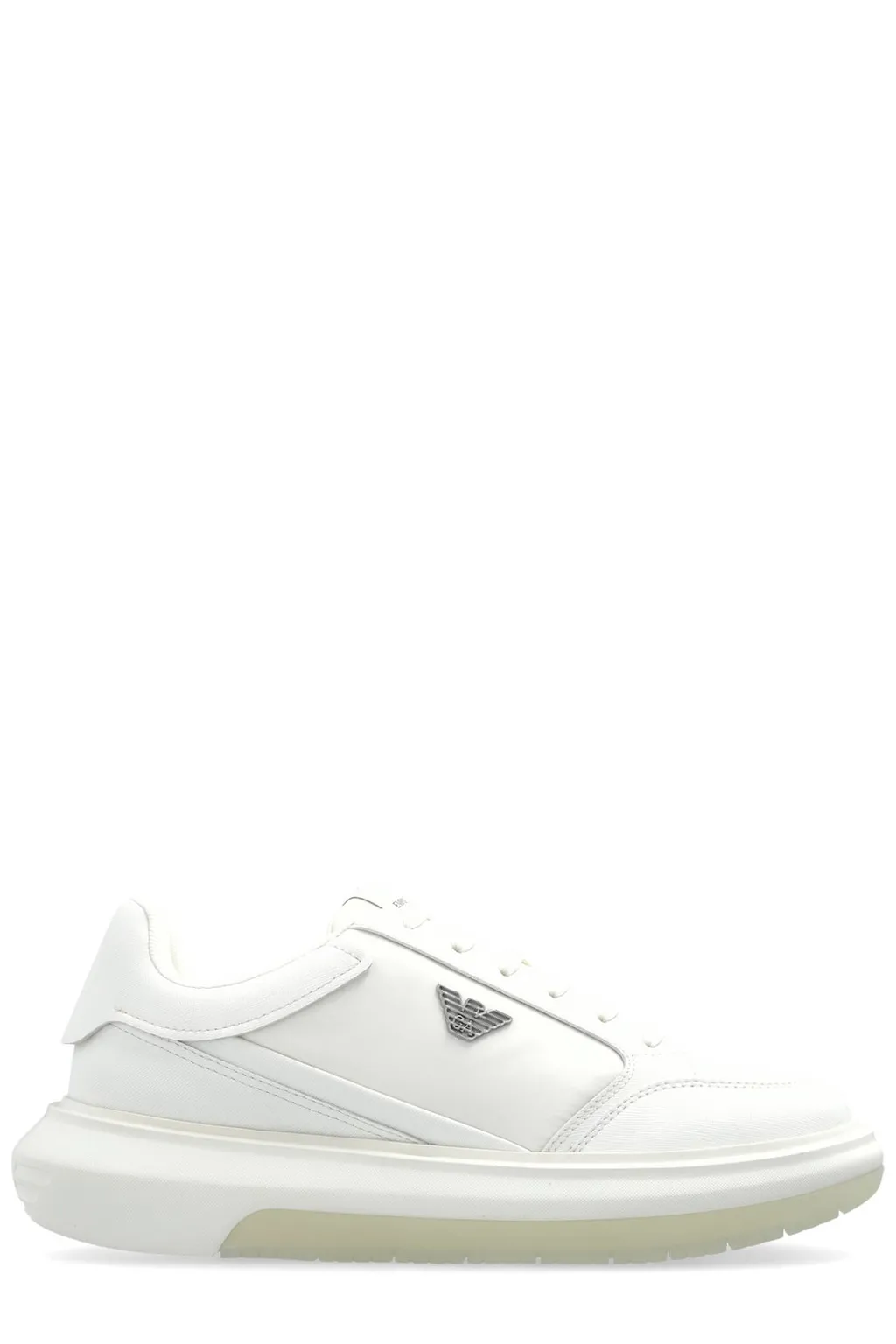 Emporio Armani Logo Plaque Lace-Up Sneakers