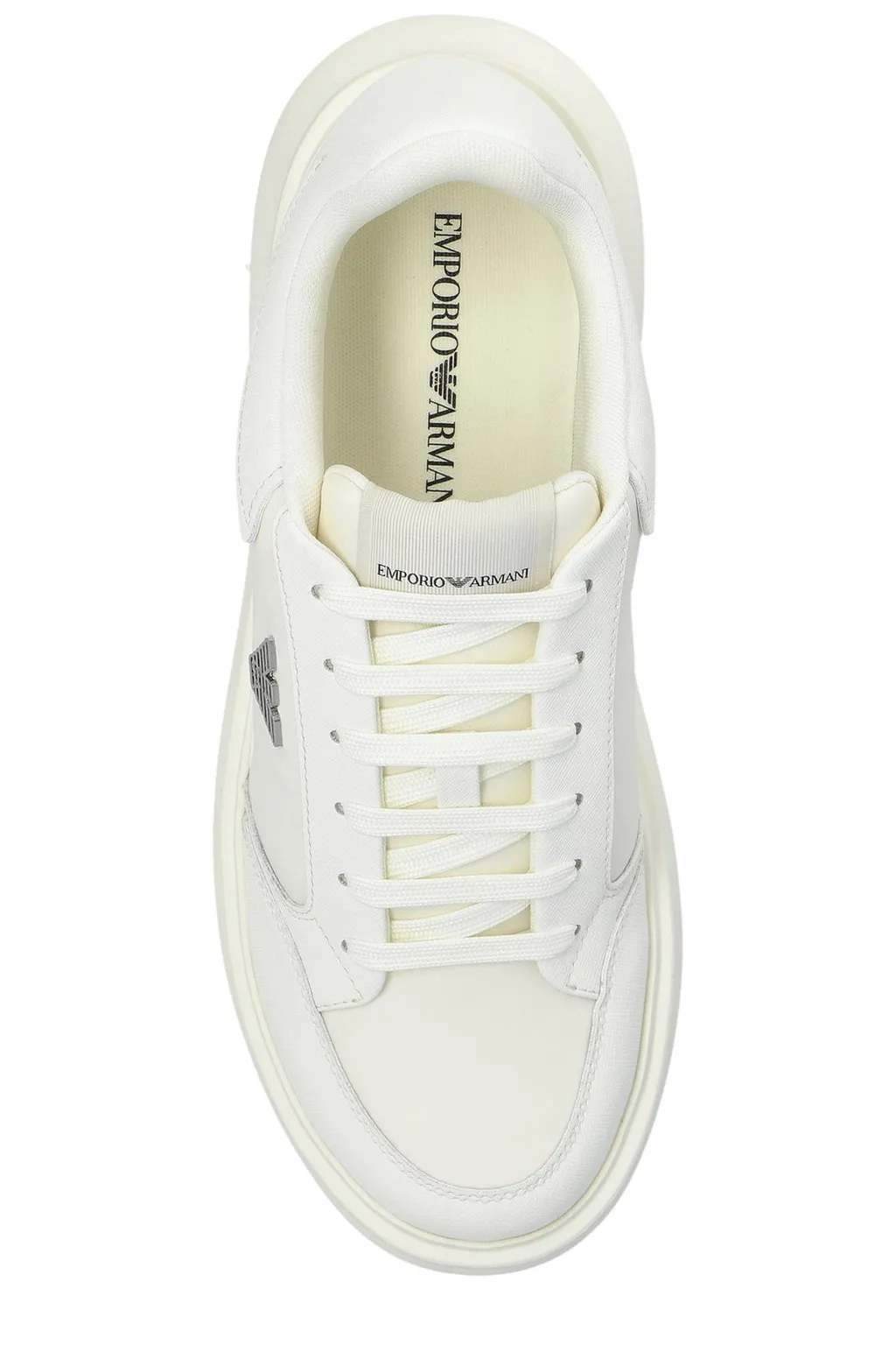 Emporio Armani Logo Plaque Lace-Up Sneakers