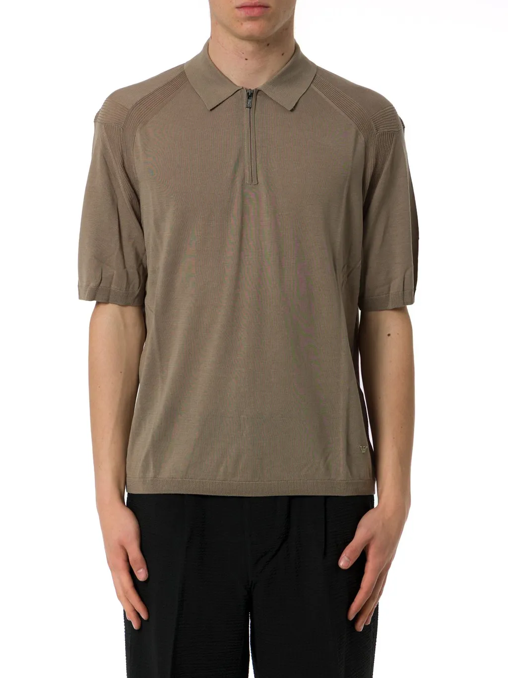 Emporio Armani Logo Embroidered Polo Shirt