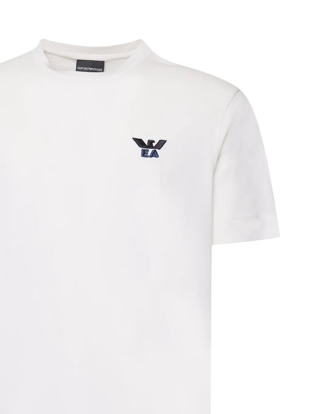 Emporio Armani Logo Embroidered Crewneck T-Shirt