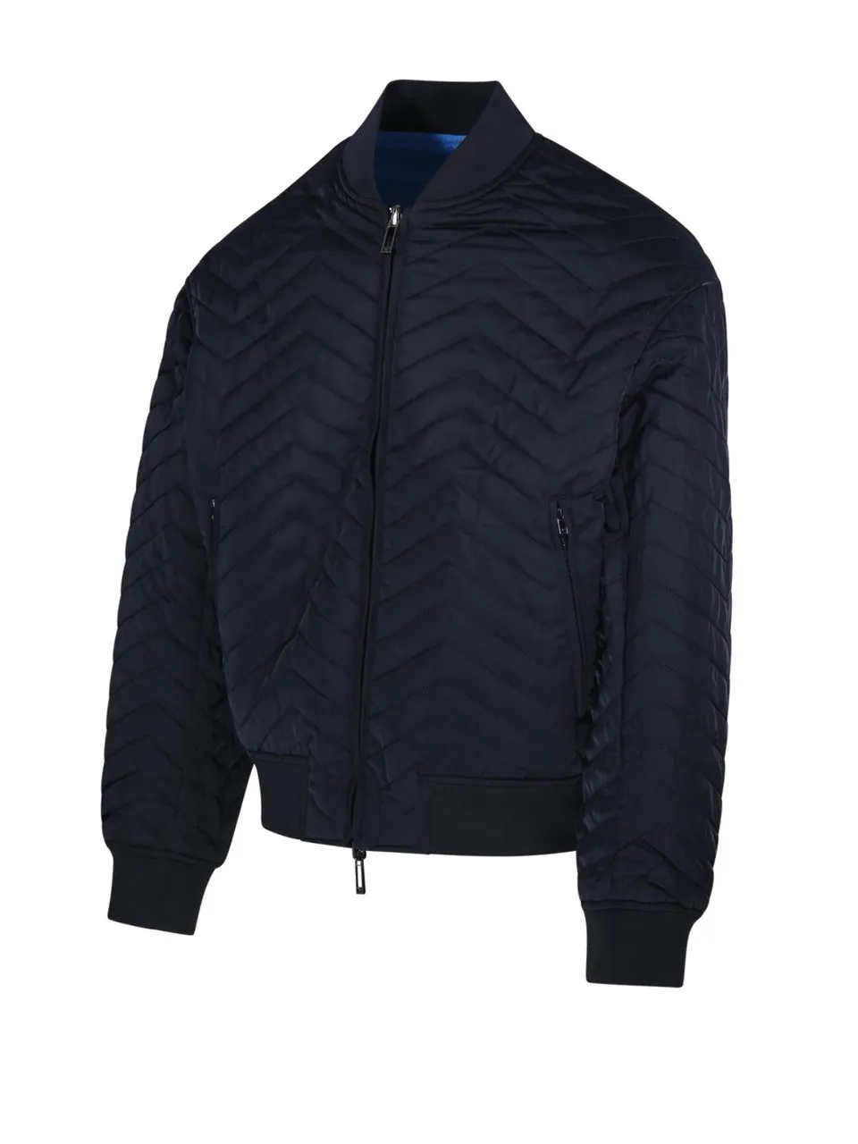 Emporio Armani Chevron-Quilted Zipped Reversible Jacket