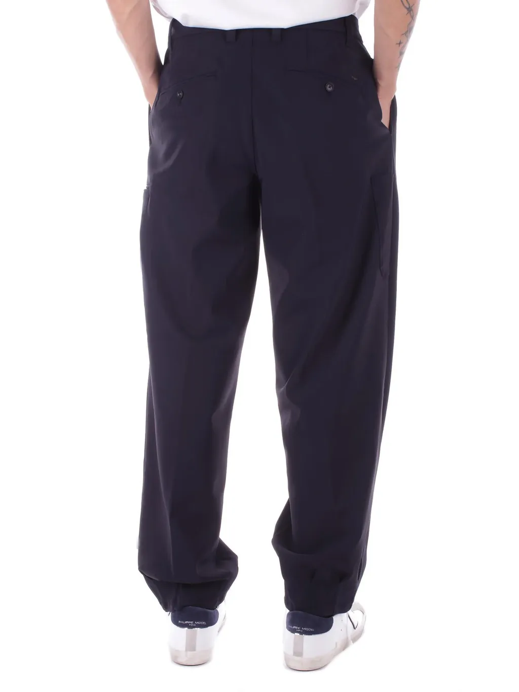 Emporio Armani Mid-Rise Pleated Pants