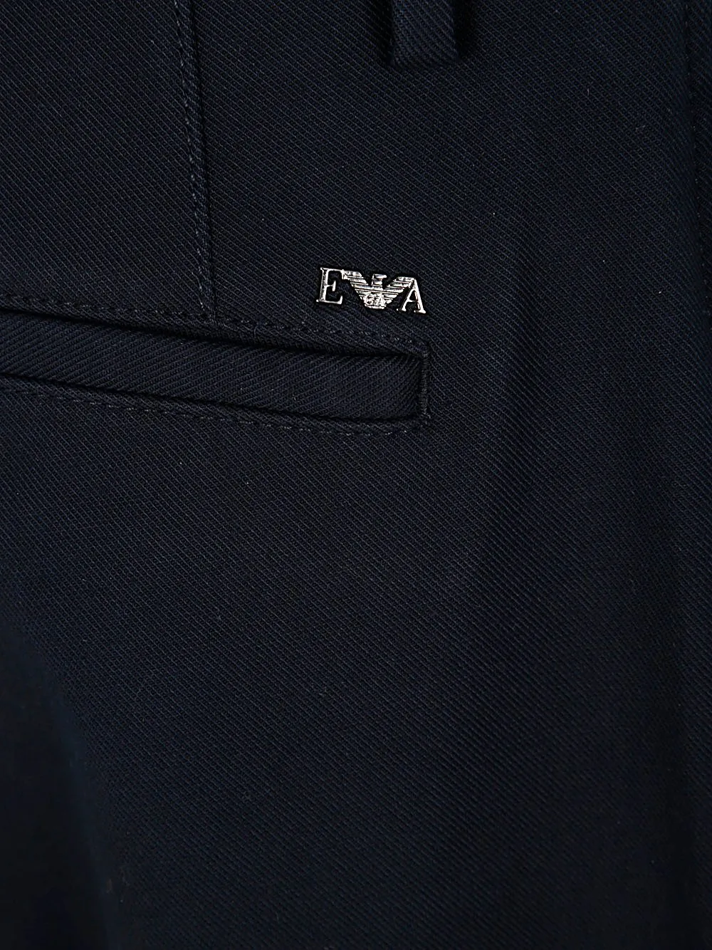 Emporio Armani Logo-Plaque Straight-Leg Trousers