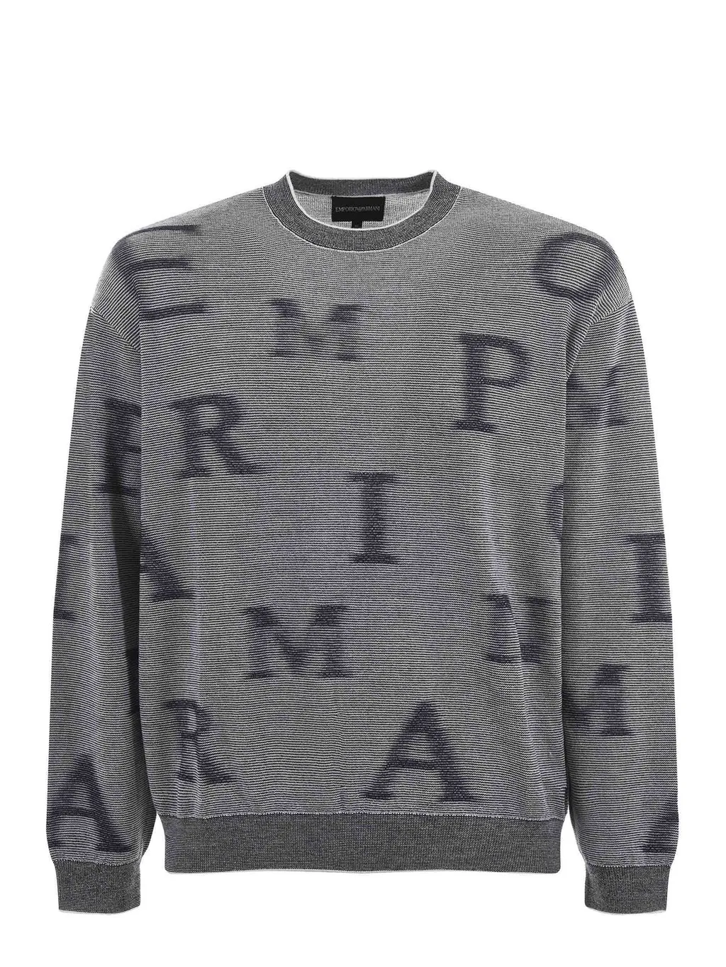 Emporio Armani Monogram Jacquard Crewneck Jumper