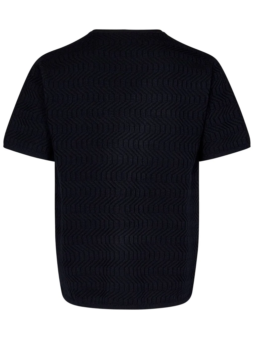 Emporio Armani Zigzag Pattern Short-Sleeved Sweater