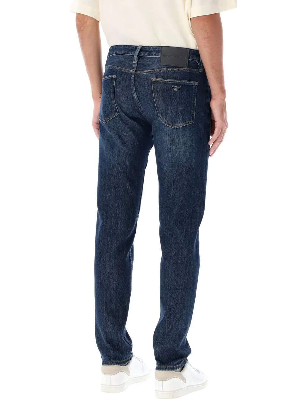Emporio Armani J75 Logo Patch Slim-Cut Jeans