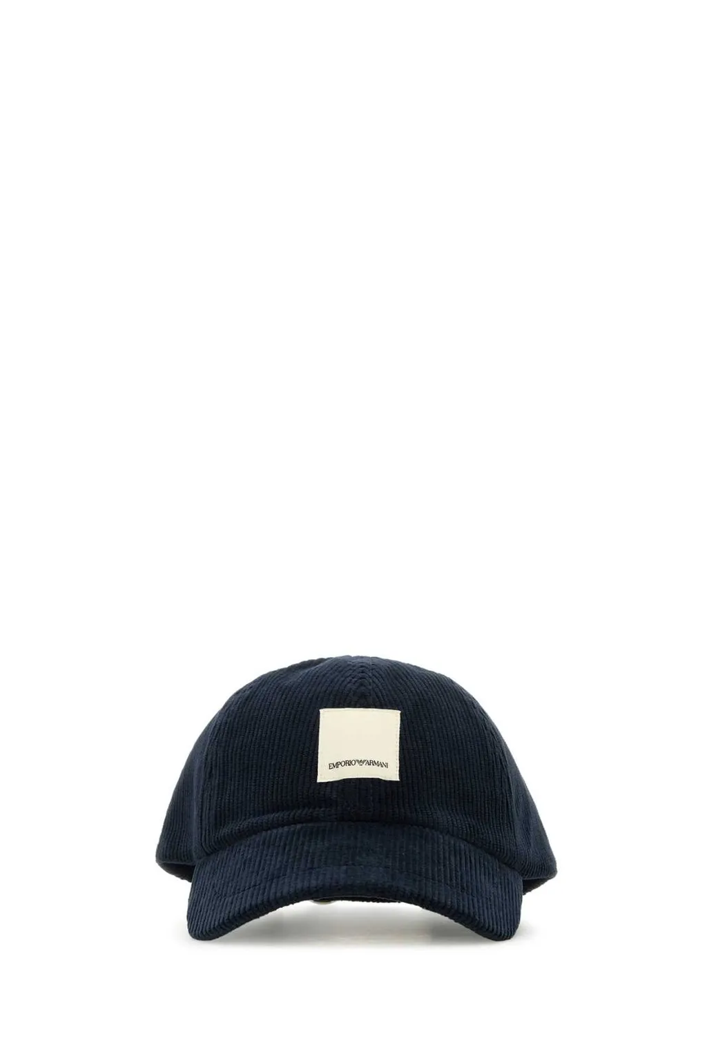 Emporio Armani Logo Patch Baseball Corduroy Hat
