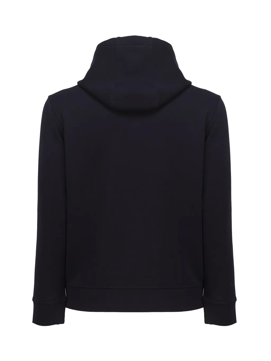 Emporio Armani Logo-Embroidered Zipped Drawstring Hoodie