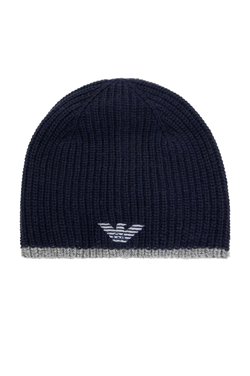 Emporio Armani Logo Embroidered Beanie Scarf Set