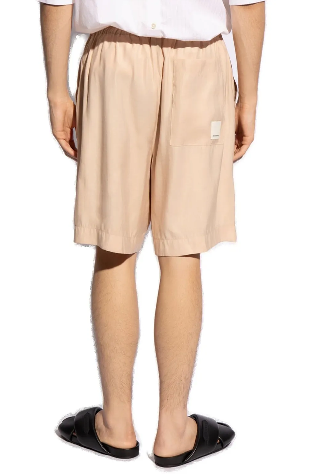 Emporio Armani Floral-Embroidered Drawstring Bermuda Shorts