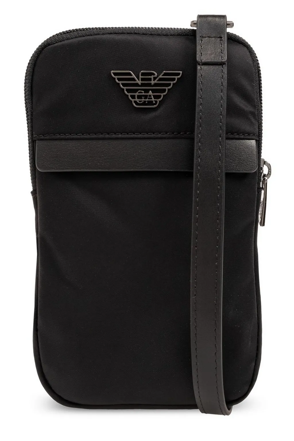 Emporio Armani Logo-Plaque Zipped Phone Holder