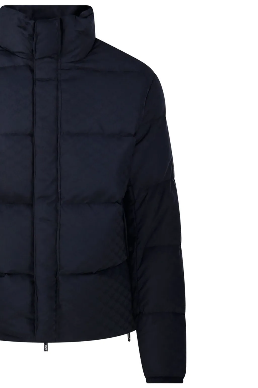 Emporio Armani Monogram Printed High-Neck Down Jacket