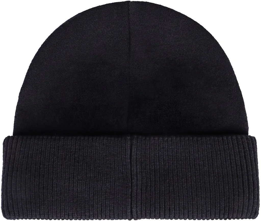 Emporio Armani Logo Patch Turn-Up Brim Beanie