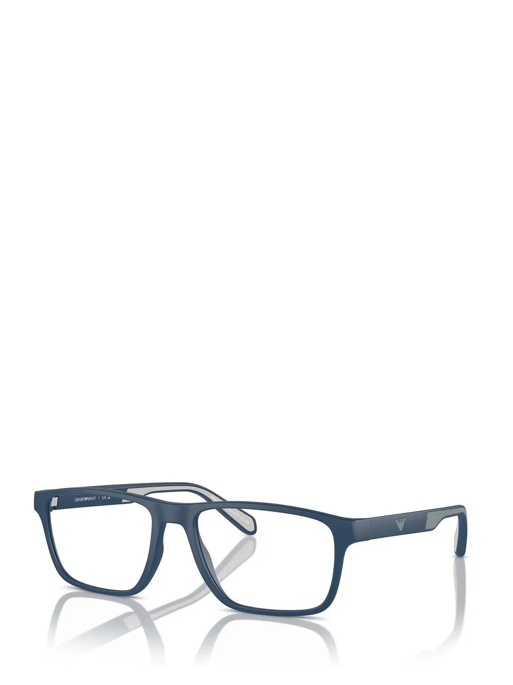 Emporio Armani Matte Effect Rectangular Frame Glasses