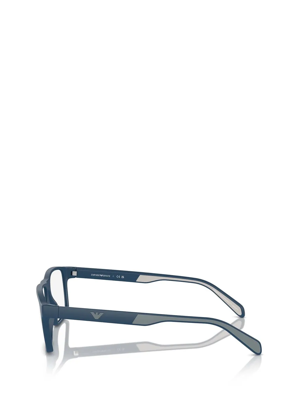 Emporio Armani Matte Effect Rectangular Frame Glasses