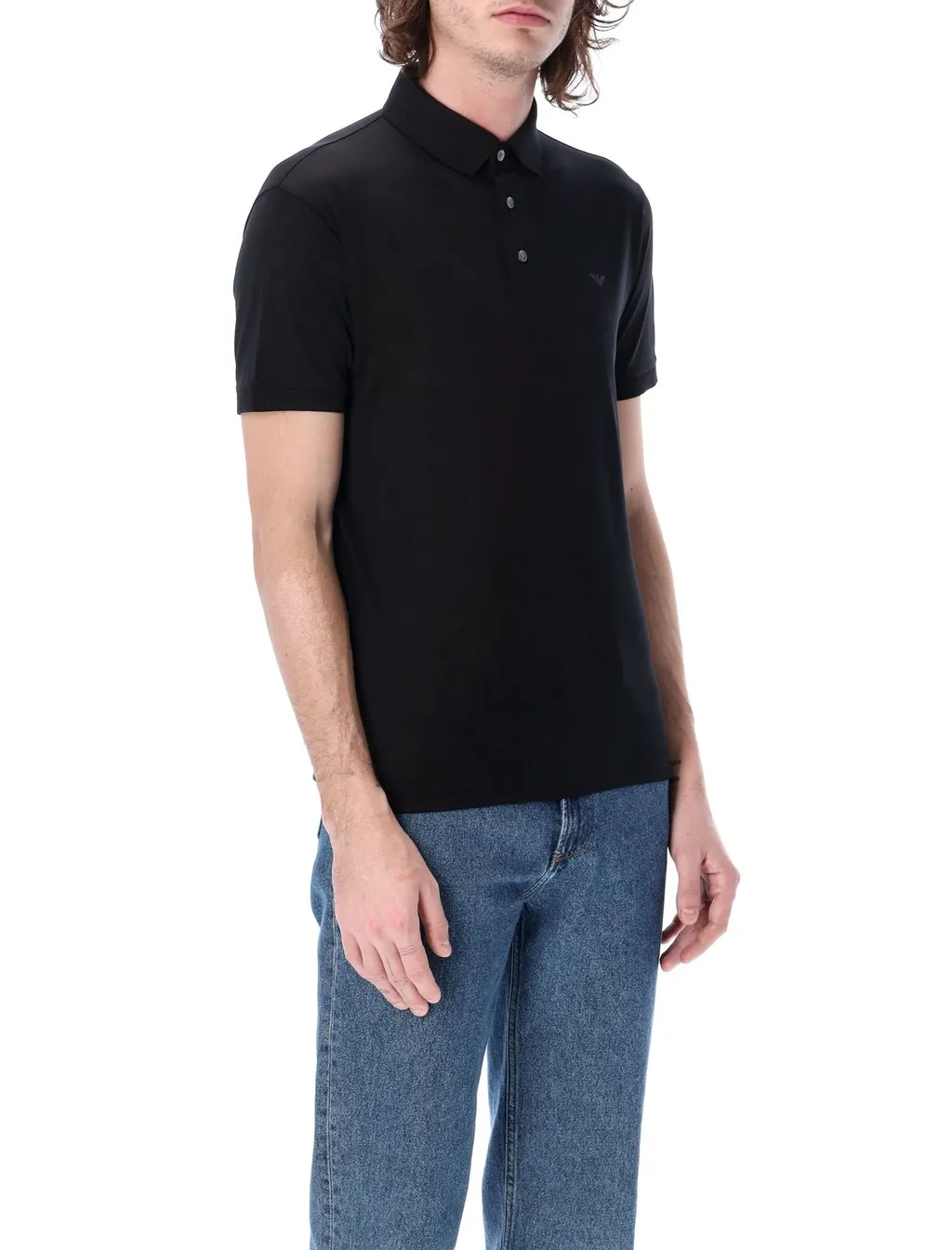 Emporio Armani Logo Printed Short-Sleeved Polo Shirt