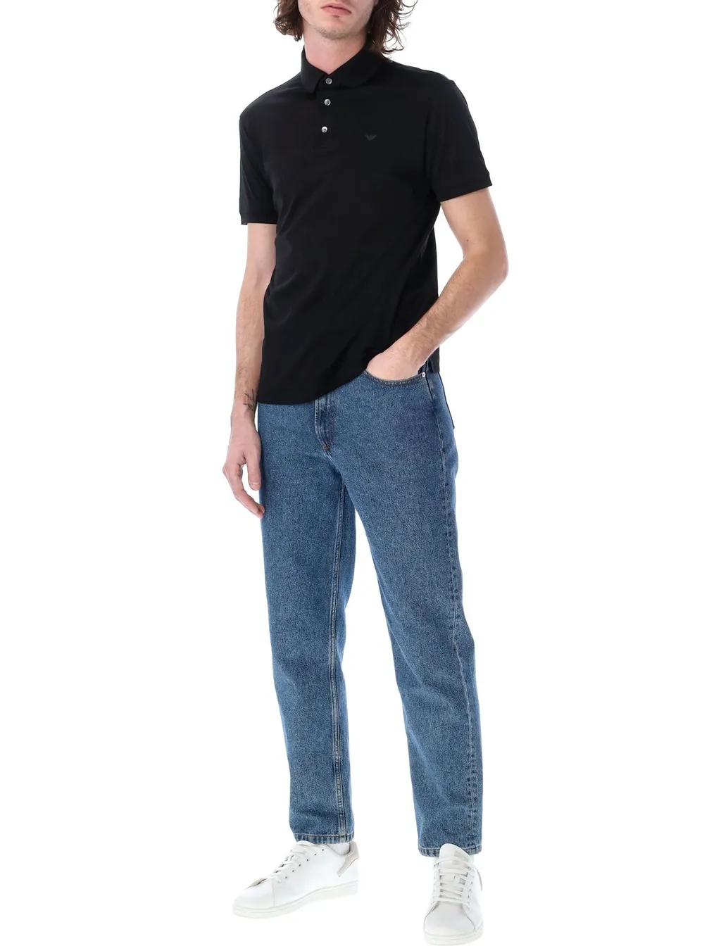 Emporio Armani Logo Printed Short-Sleeved Polo Shirt